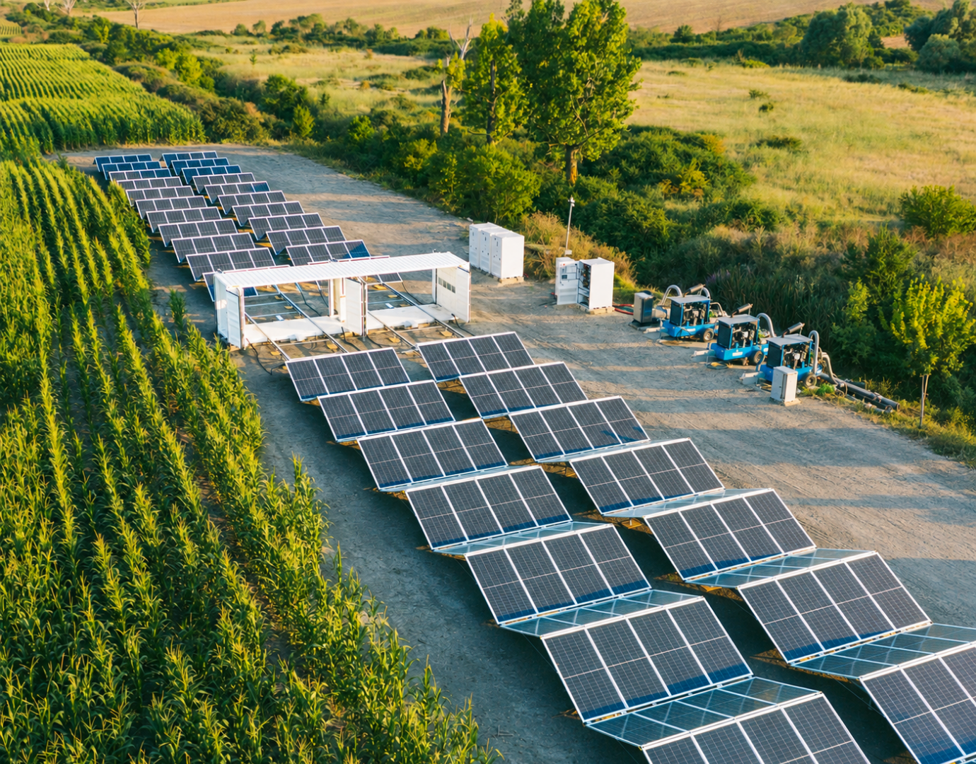 Containere mobile fotovoltaice GF și baterii de stocare